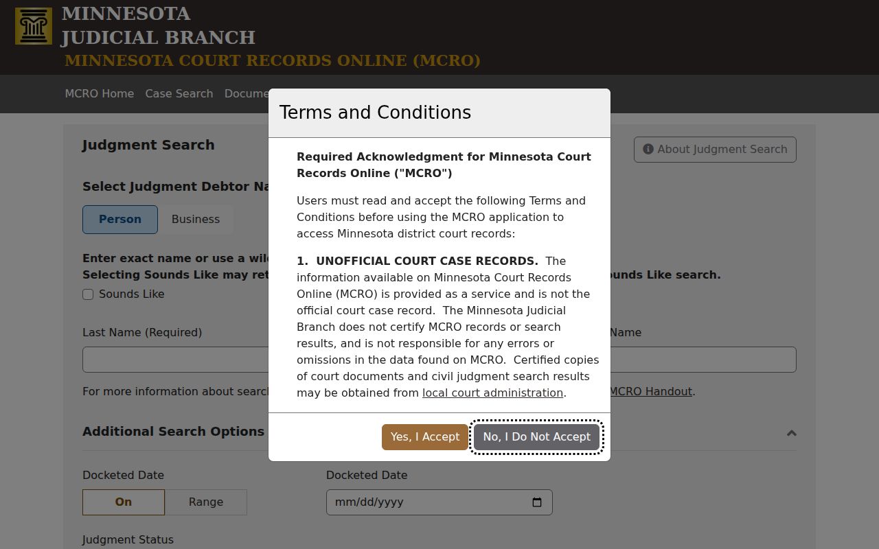 Douglas County civil docket judgment search reference