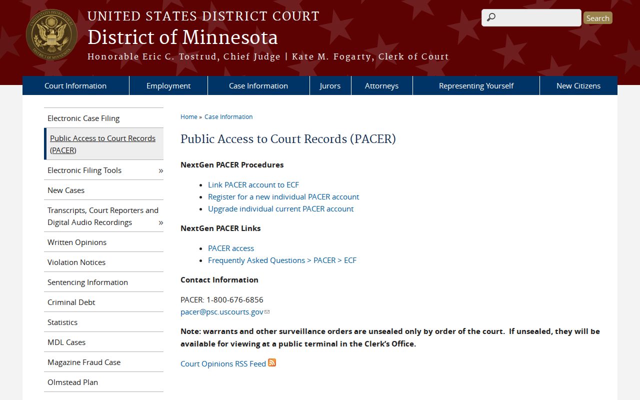 Douglas County civil docket PACER access distinction