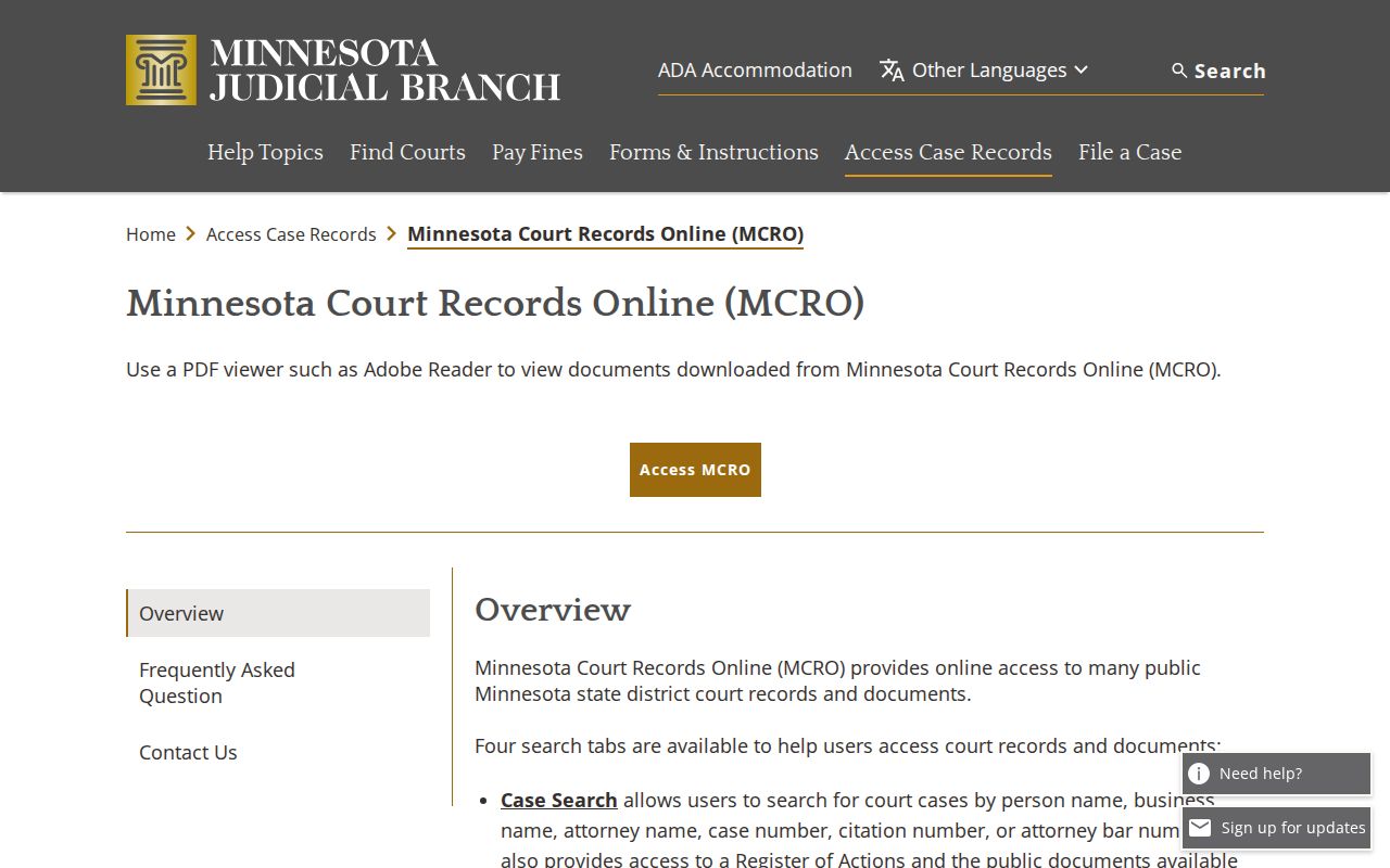 Douglas County court docket MCRO hearing and case search