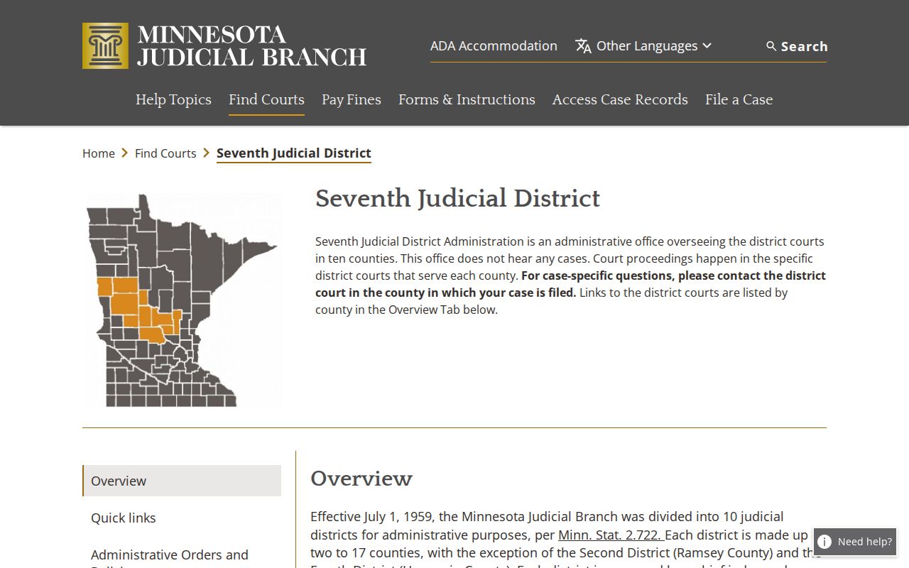 Douglas County court docket Seventh Judicial District structure